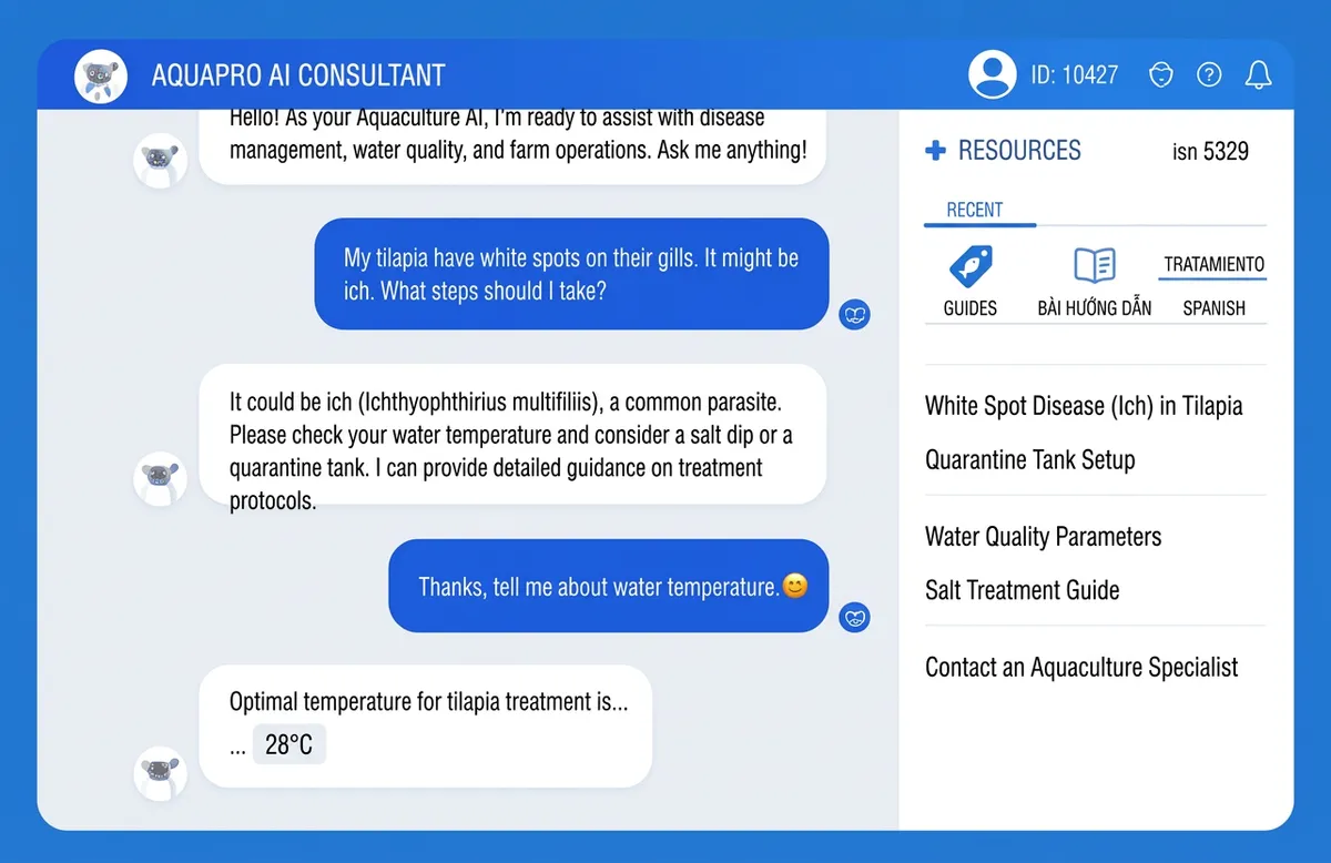 AI consultation chatbot interface